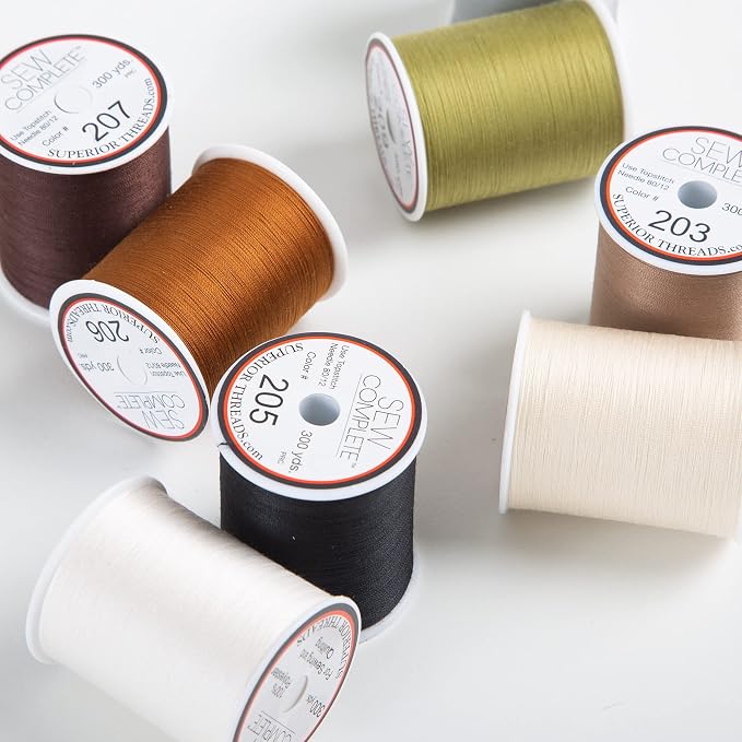 Superior Threads Neutral Assorted Polyester Thread Set - 8 Spools | 300 yard spools of 50 weight thread for machine sewing and handsewing - Neutral color - Image 3