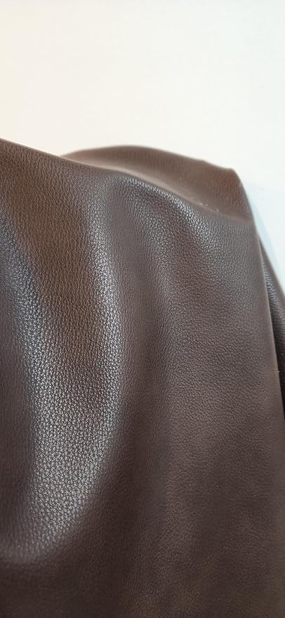 NAT Leathers | Cacao Brown Pebblegrain Soft Faux Leather Fabric Sheet PU (Peta Approved Vegan) | 3 Yards (108 x 54 inch) Cut by the Yard | Synthetic Pleather Vinyl 0.9mm Nappa Upholstery | 108"x54" - Image 7