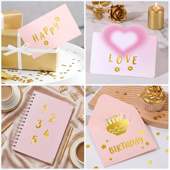 Outus 576 Pcs 8 Sheets Letters Stickers Vinyl Alphabet Number Decals Back to School Supplies for Water Bottles Cups Mailbox Scrapbooking Bulletin Board Classroom Decor(Gold,1 Inch) - Image 4