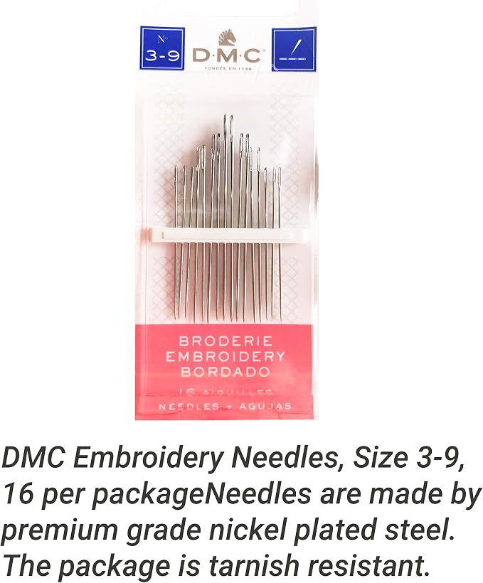 DMC Embroidery Floss, Mouline Etoile Tin Bundle with Hand Needles Size 3/9. | Set of 35 Sparkly Metallic Cross Stitch Thread Kit, Cotton Threads, Metallic String / Yarn 8.7 Yard - Image 5