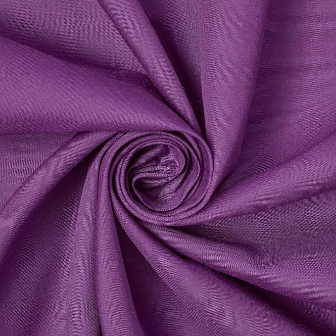 Cotton Polyester Broadcloth (44/45 Inch) Plain Weave Fabric by The Yard - for Sewing Fashion Apparel, Decor, & More (Violet, 10 Yards) by FWD