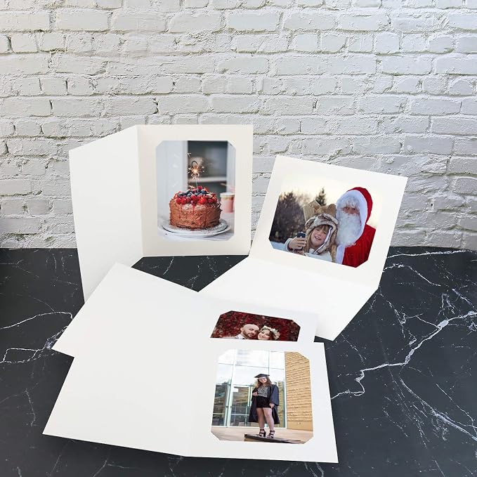 Golden State Art, Paper Photo Folders, for 6x8/8x10 Picture, 10 Pack, Ivory - Image 4