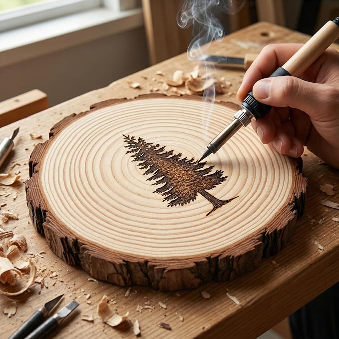 SENMUT 10 Pack Large Wood Slices for Centerpieces 9-10 Inch - Natural Unfinished Round Wooden Trays for Decor, Rustic Wedding Table Centerpieces, Party Event Decorations & DIY Crafts - Image 7
