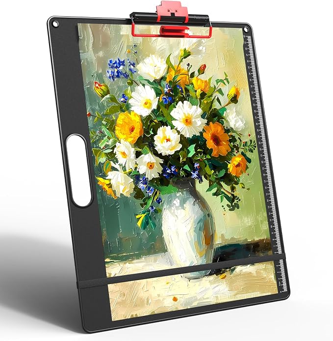 13x17 Inch Drawing Board with Handle – Aluminum Portable Sketch Board, 2-in-1 Clip, Elastic Band, Non-Slip Matte Surface, Lanyard Hole – Art Supplies for Adults & Students(Black-1 Pack) by WelcometoZORVIDSONBrand