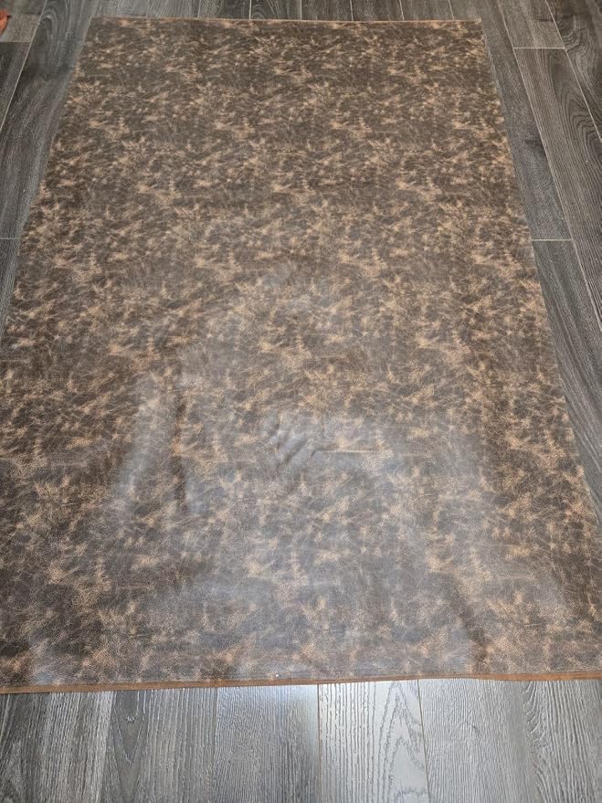 Brown Vintage Distressed Antiqued Faux Leather Fabric PU Peta Approved Vegan Leather by the Yard Synthetic Pleather 0.9 mm Nappa 1 Yard 36 x 54 inch Upholstery Fabric Sheet (Brown Vintage, 36"x54") - Image 8