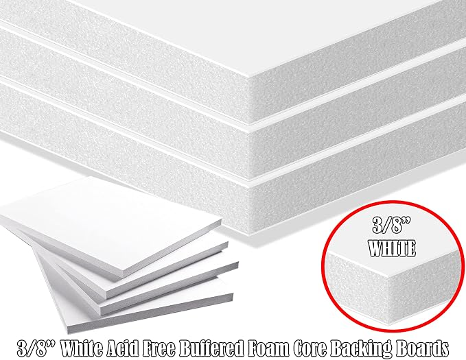 Foam Board 16x20 5PK 3/8 Thick Rigid Foam Core Boards, Foam Poster Board White Foamboard 16x20 Large Acid Free Foamcore Sheets, Polystyrene Foamboard Large Foamcore Backing for Backdrop, Display - Image 7