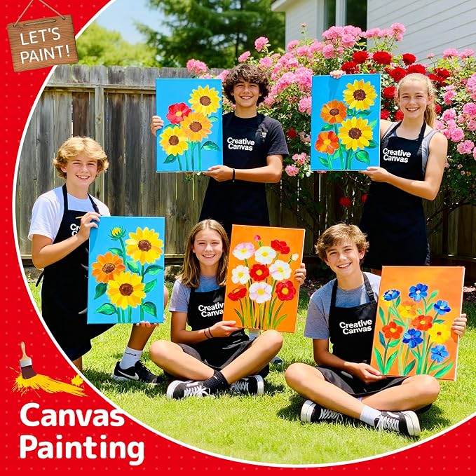 32 Pack 12x16 inch Large Flat Canvas Boards for Painting | Gesso Primed Acid-Free 100% Cotton Paint Canvas Panels for Acrylics Oil Watercolor Tempera - Image 9