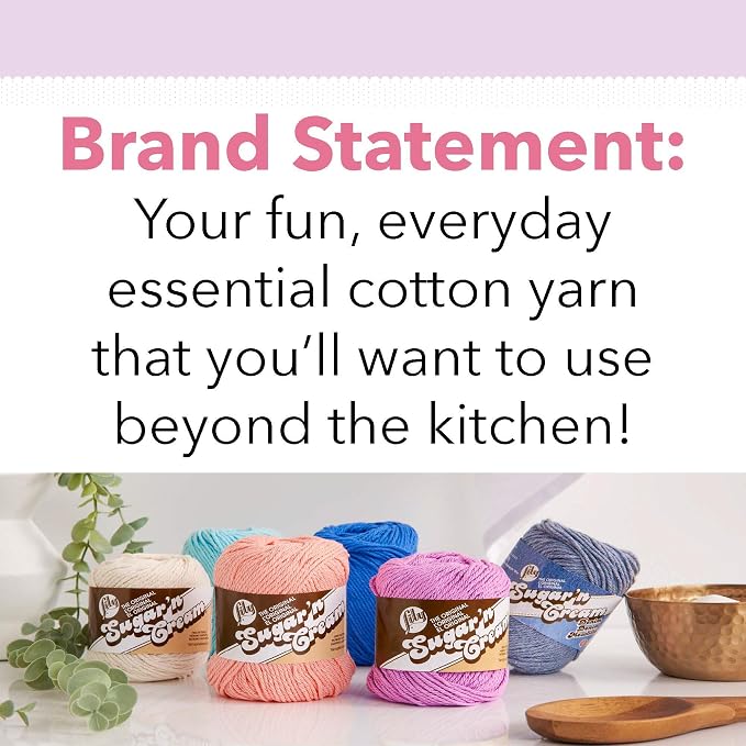 Lily Sugar'n Cream Cone Cotton Yarn for Dishcloths, Warm Brown | #4 Worsted Yarn, 100% Cotton Cone Yarn for Crochet, Knitting, Dishcloths and Crafts, 674 Yards, 400g/14.11oz, 1-Pack - Image 9