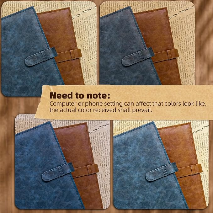 Vienrose 13"x11" Scrapbook Album Gift Set Faux Leather DarkBrown 60 Pages | 3 Ring Scrapbook With 60 Kraft Pages, 30 Plastic Sleeves, Blank Scrapbooks, Photobook, Valentine Gift Wedding Anniversary - Image 9