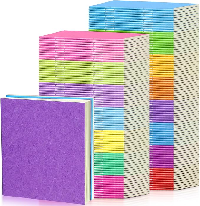 150 Pack Mini Notebooks Bulk 4x4 Inch Blank Pocket Journals,Bright Color | Unlined Pages with 24 Sheets Each Compact Journals for Kids Students Classroom Rewards Party Favors Travel Notes Creative by Thenshop