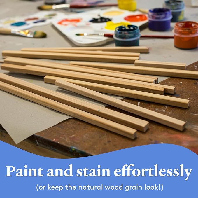 DIY Wooden Square Dowel Rod 1-inch x 48 Pack of 25 Hobby Wood Sticks for Crafts, Wood Trim & Architecture Model Making, by Woodpeckers - Image 4