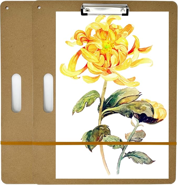 2Pcs 14" x 18" Drawing Board, Artist Sketch Boards with Handle for Drafting Art, Portable Wooden Clipboard for Class or Studio Fit in Artists Tote by Swanaryo
