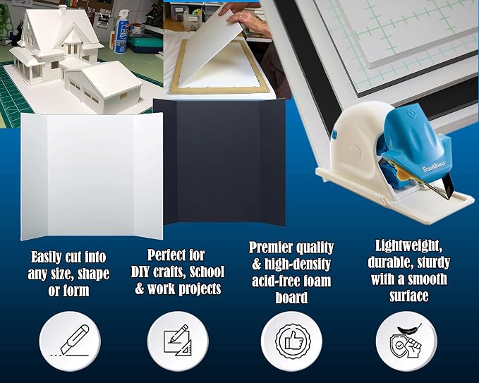 Self Adhesive Foam Board 36x48 5PK Black Self Stick Mounting Board. Foam Core with Adhesive 36x48 Foamboard. Poster Board with Sticky Side, Self Adhesive Foamcore 36x 48.Acid Free, 3/16 Thick - Image 5