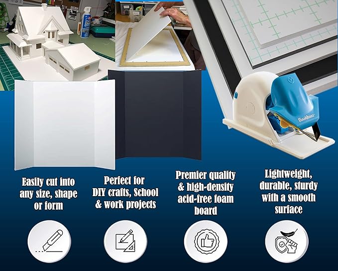 Foam Board 24x30 10PK Foam Core Boards 3/16 Thick Foam Poster Board White Foamboard 24x30 Large Acid Free Foamcore Sheets, Polystyrene Rigid Foamboard Large Foamcore Backing for Backdrop, Display - Image 5