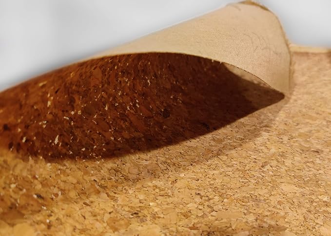 Cork Fabric Faux Leather Sheets for Sewing, Cork Vegan Leather for Earrings, Cork Material for Crafts, Hair Bow Fabric, Shoes, Bags & Purse Fabric (Chunky, 4' x 4') - Image 7