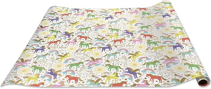 Jillson Roberts Gift Wrapping Paper, Unicorn (8 Rolls 5ft x 30in) - Image 3