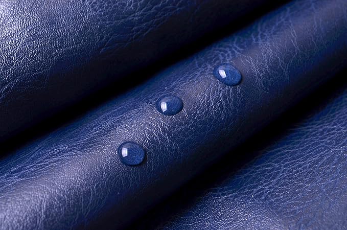 Wento Thick Faux Leather Fabric Soft Skin Grain PU Leather for Furniture Cover Reupholster Sofa Chairs Cushions Vinyl Upholstery (1 Yard, Navy) - Image 5