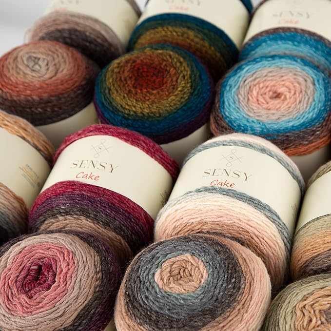 S Sensy Cake - Premium Acrylic #3 Light Yarn, 8 Skeins, 560, 525 Yards 5 oz - Image 9