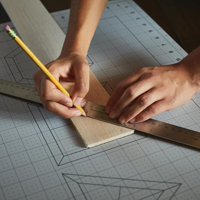 Fiskars 18" x 24" Self Healing Cutting Mat for DIY, Quilting & Sewing, Grey | Craft Cutting Board, DIY Work Surface Protector, Easy to Read Grid to Cut Angles, Geometric Shapes on Reverse Side - Image 5