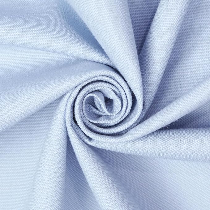 Cotton Duck Canvas Fabric Heavy Duty Outdoor 10 Oz Thick Cloth Material By The Yard & Roll Wholesale - Light Blue (10 Yards) by FWD