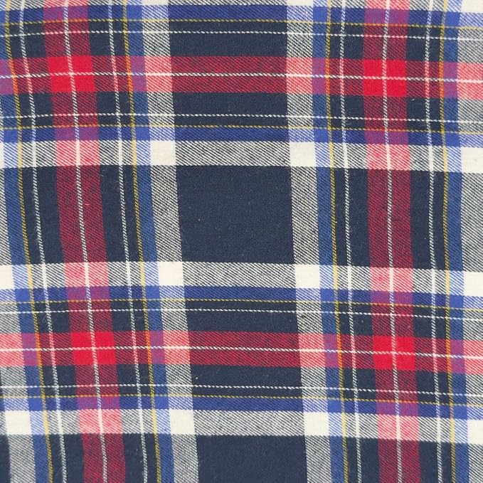 FabricLA 100% Cotton Flannel Fabric 60" Wide 180 GSM Lightweight - Super Soft Fabric for Sewing Quilts Pajamas Blankets Shirts and Crafts - Avalon Ridge Plaid Check, Style 20-25 Yard Pre Cut by FabricLA