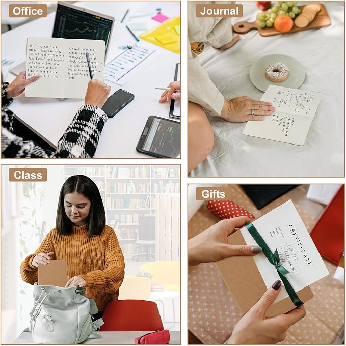 24 Pack A5 Kraft Notebooks Bulk, 8.15x5.5 Inches Blank Journaling Notebooks, Notebooks for Work, Composition Notebooks for School, Journal notebooks for kids, 60 Pages - Image 7