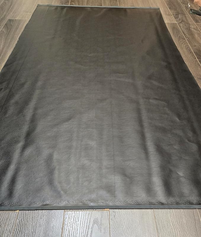 NAT Leathers | Black Soft Faux Vegan Leather PU (Peta Approved Vegan) | 4 Yard (144 inch Length x 54 inch Wide) Cut by the Yard | Synthetic Pleather 0.9mm Smooth Upholstery | Black 144"x54" - Image 5