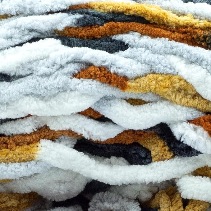 Lion Brand Yarn, Cover Story Blanket Yarn, Oro, Multicolor, 1 Pack | Soft Super Bulky Thick Blanket Crochet & Knit Fiber for Chunky Afghans, Plush Amigurumi Stuffed Animals, Pillows - Image 2