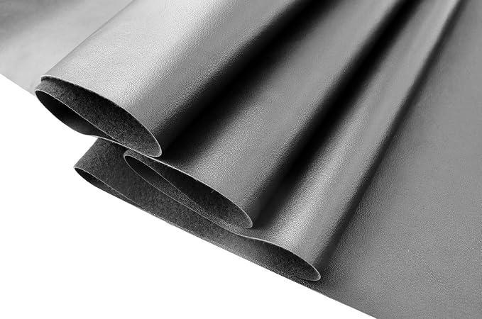 5 Yards 54" x 180" Calfskin Soft Faux Leather Fabric Black Fake Leather Fabric Upholstery Vinyl for Sofa Chairs Car Seats Crafts - Image 3