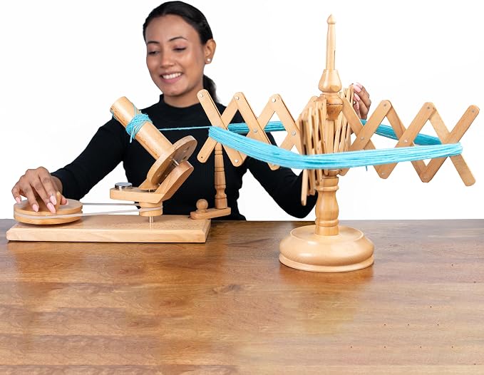 Artistic International Wooden Yarn Winder Set - Handcrafted Yarn Ball Winder for Knitting & Crocheting (Beechwood Swift AT) - Image 9