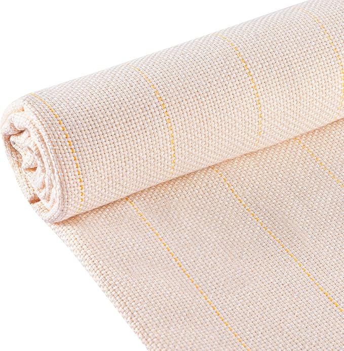 79×59in Durable Yet Forgiving Overlocking Tufting Cloth with Marked Lines | Biubee Large Primary Monks Cloth Punch Needle Fabric for DIY Tufting Rug Tufting Gun, Beginners and Experts by Biubee