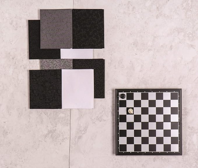 Print Collection Precut Cotton Quilting Fabric Bundle Fat Quarters (Monochrome) - Image 4