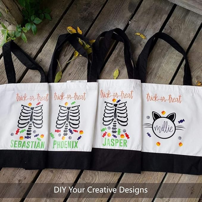TOPDesign 1 | 3 | 6 | 12 | 24 Pack Super Strong Large 12oz Cotton Canvas Tote Bag, Reusable Grocery Shopping Cloth Bag, Fashionable Two-Tone Tote for Crafts, DIY Your Creative Designs (Pack of 1) - Image 4