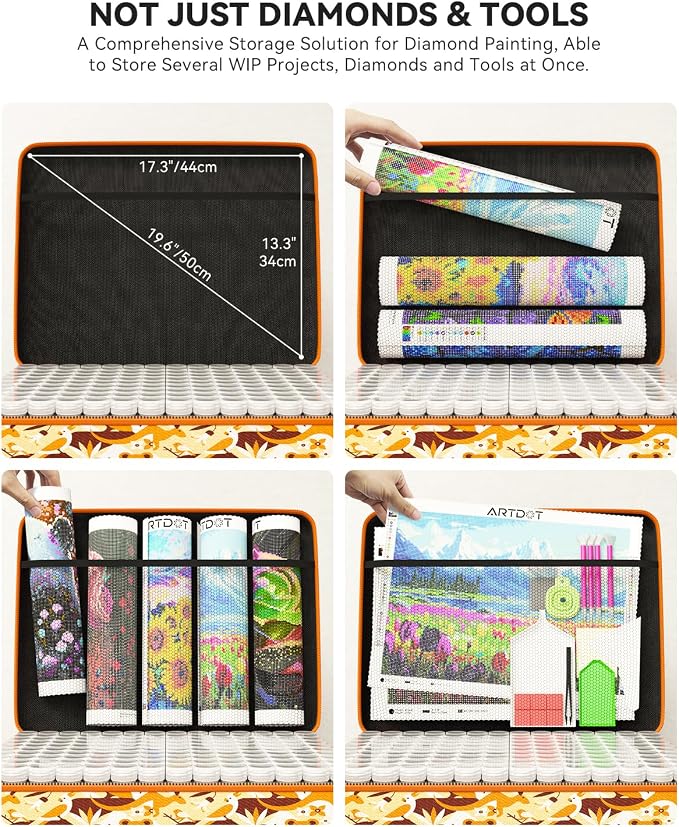 ARTDOT 420 Slots Storage Container for Diamond Art Kits for Adults,Portable Bead Storage Boxes for Diamond Painting Accessories and Tools - Image 5
