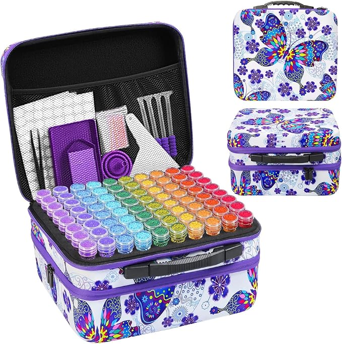 ZORETCO Diamond Art Storage - 240 Containers Diamond Art Kits for Adults | Diamond Painting Storage Case with Tools, Diamond Art Supplies Storage for Diamond Painting Accessories, Bead, Gem, Crafts by ZORETCO