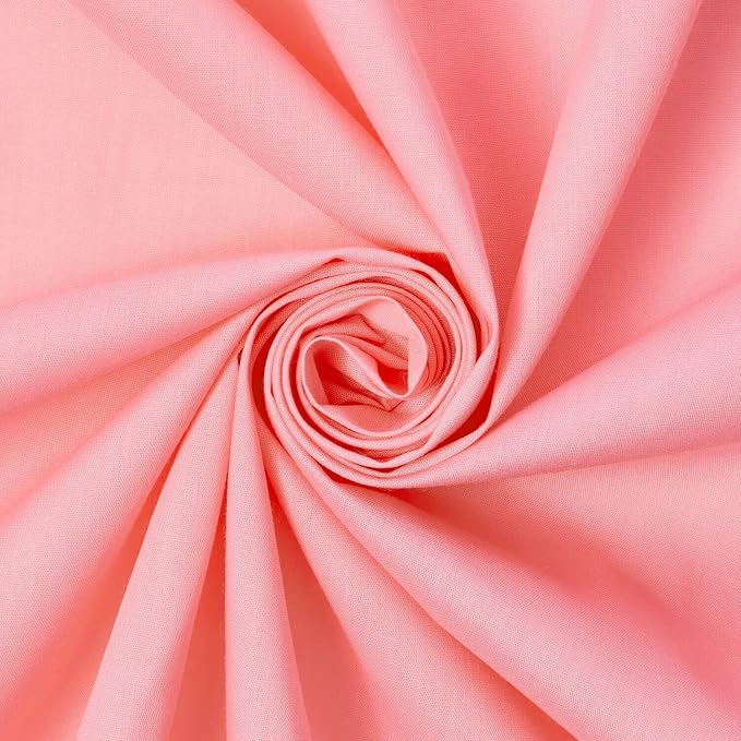 Cotton Polyester Broadcloth (44/45 Inch) Plain Weave Fabric by The Yard - for Sewing Fashion Apparel, Decor, & More (Candy Pink, 1 Yard) by FWD