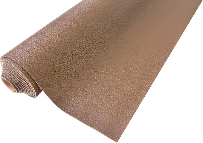 5 Yards 54" x 180" Soft Faux Leather Fabric Brown Fake Leather Fabric Upholstery Vinyl for Sofa Bags Chairs Car Seats DIY Crafts - Image 2
