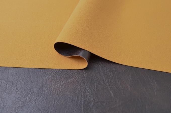 5 Yards 54" x 180" Distressed Bark Texture Soft Faux Leather Fabric Dark Brown Fake Leather Fabric Upholstery Vinyl for Sofa Chairs Car Seats Crafts - Image 5