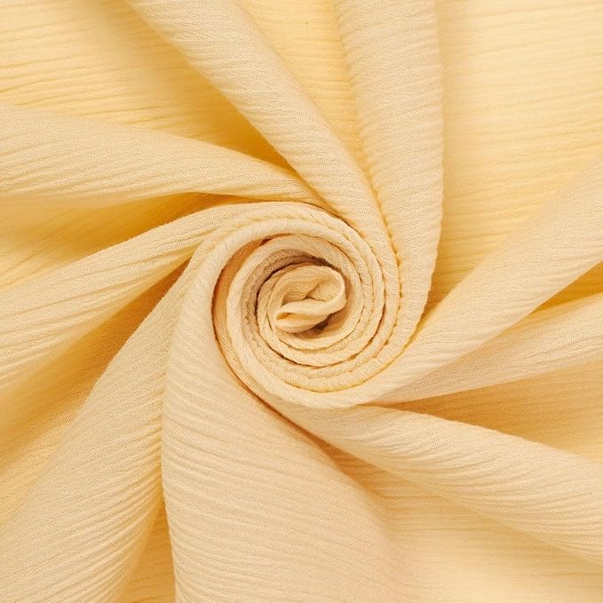 AK TRADING CO. 50" Wide 100% Cotton Island Breeze Gauze Fabric by The Yard – Lightweight, Breathable Material for Apparel, Crafts, Home Décor, Photoshoots, & DIY Projects (Champagne, 5 Yards) by Fabrics%7CEventDecor%7CCrafts%7CUpholsteryFoam