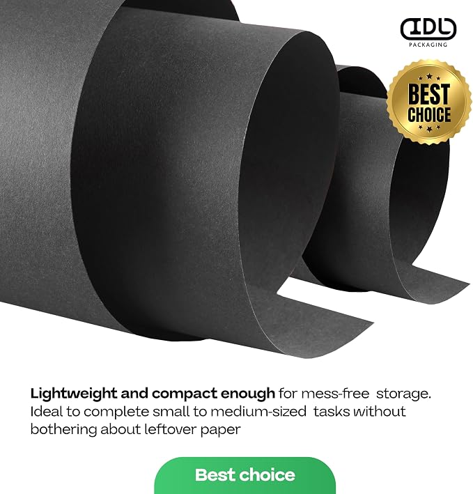 Black Kraft Paper Roll 24" x 2160" (180 feet) with Cutter - USA-Made - Image 7