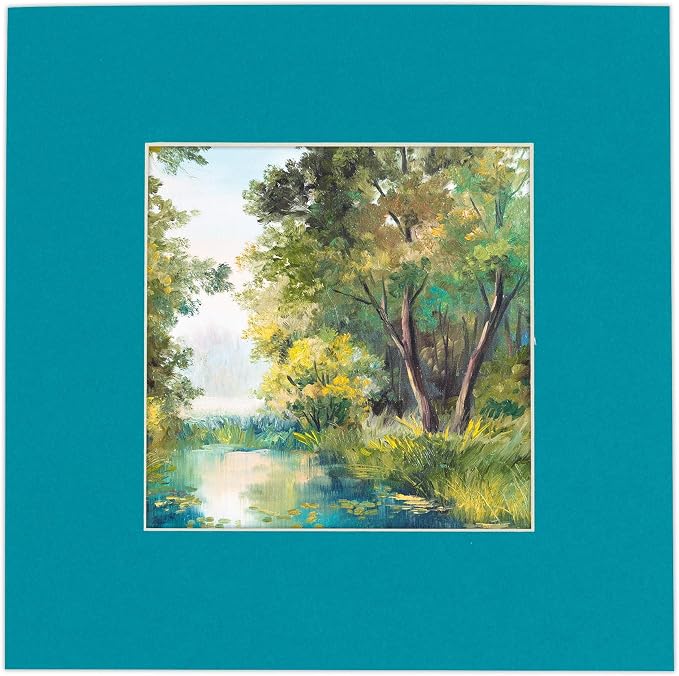 5x7 Mat for 8x10 Frame - Precut Mat Board Acid-Free Show Kit with Backing Board, and Clear Bags Teal Blue 5x7 Photo Matte Made to Fit a 8x10 Picture Frame Matboard for Framing, Pack of 1 Mat - Image 9