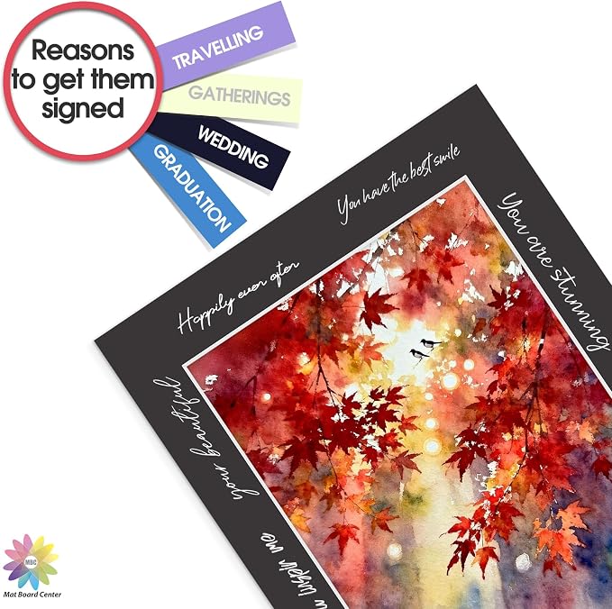 Mat Board Center 25 Pack 11x14 Picture Mat for 8.5x11 Photo Black | Fits 8.5x11, White Core, Acid Free, 4-Ply Thick, Photo, Art, Poster or Print Display - Image 6