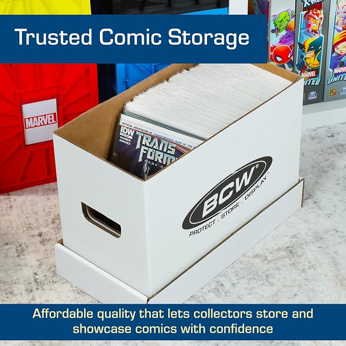 BCW Short Comic Storage Box - 3 Pack | Holds 150-175 Current/Silver Age Comics | Stackable, Durable 200 lb. Strength - Image 7