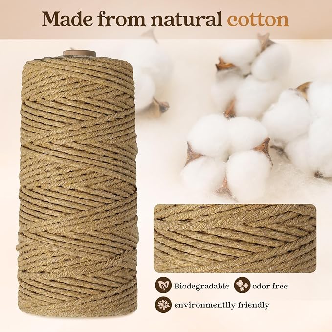 Wesnoy 12 Rolls Macrame Cord, 3 mm x 1308 Yards Natural Cotton Twine, Colored Macrame String, Colorful Cotton Rope for DIY Crafts Knitting, Artworks, Wall Hanging, Plant Hangers (Classic Color) - Image 3
