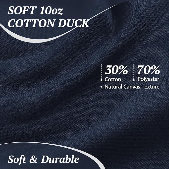 Canvas Fabric 10oz Cotton Upholstery Fabric Drop Cloth 59x36Inch Navy Blue | Soft Duck Canvas Cloth, Thick Cotton Fabric By the Yard for Painting, Embroidery, Sewing, Cushion, Home Decor, Arts & Crafts - Image 5