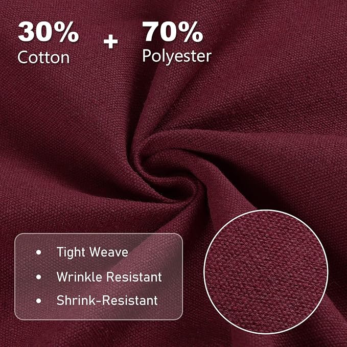 12oz Heavy Duty Canvas Fabric, 59" W Natural Cotton Duck Cloth 1 Yard | by The Yard, Durable, Thick & Heavy Sewing Material, for Arts & Crafts, Bags, Covers, Painting, Home Decor, Wine Red - Image 4