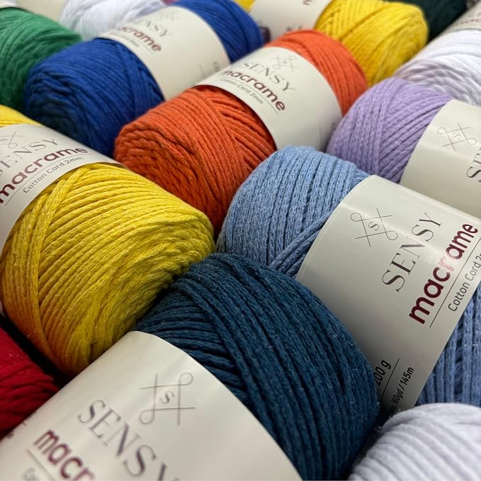 S Sensy 2mm Cotton-Vegan Recycled Macrame #3 Light Cord Ecru 159 Yards 7 Oz - Image 6