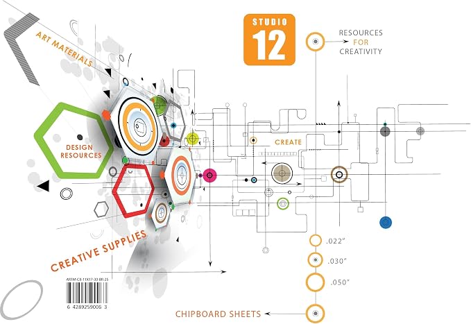 Medium Weight Chipboard Sheets. STUDIO 12 Brand. (11" x 17") .030” Thickness. (50 Sheets) - Image 2