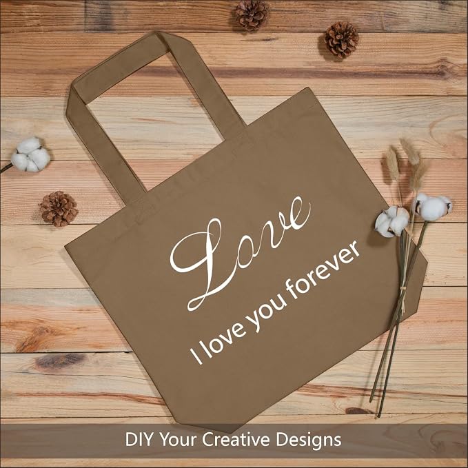 TOPDesign 1-Pack Super Strong Large 12oz Cotton Canvas Tote Bag, Reusable Grocery Shopping Cloth Bag, Fashionable Two-Tone Tote for Crafts, DIY Your Creative Designs - Image 3