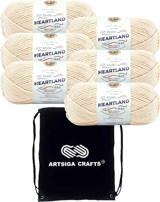 Lion Brand Yarn Heartland 136-98 Acadia | 6 Skeins, Same Dye Lot, Project Bag, CYC #4 Worsted, 100% Acrylic, Ideal for Crochet, Knitting Scarves, Blankets by LionBrandYarn